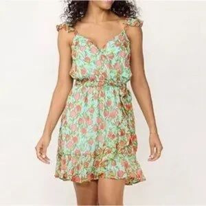 LC Lauren Conrad Pomegranate Print Faux Wrap Dress